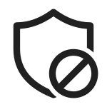 Shield Prohibited SVG Icon
